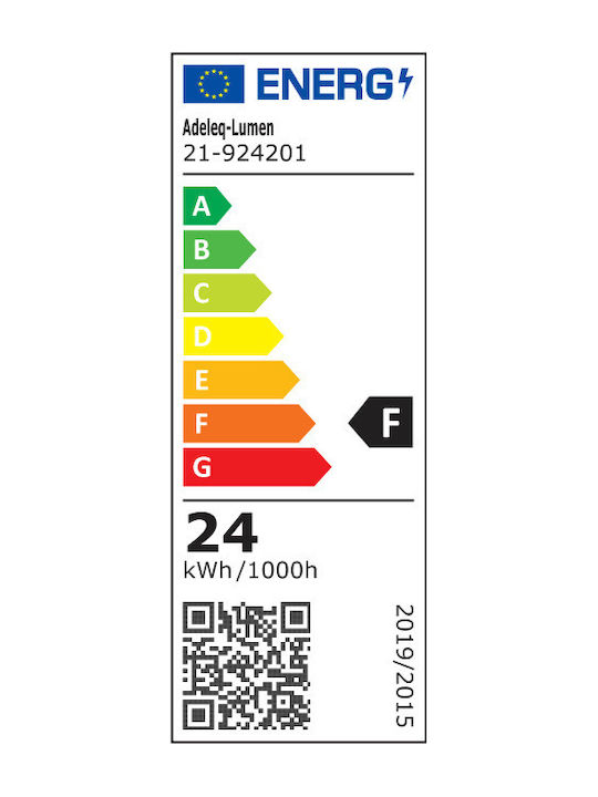 Adeleq Rund LED Panel 24W mit Natürliches Weiß Licht 4000K
