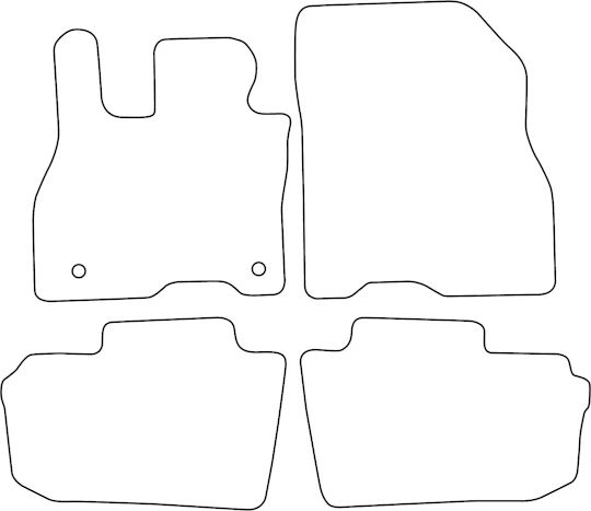 Set Velour Mats Matching Nissan Leaf Ii 2017 Blue Edging