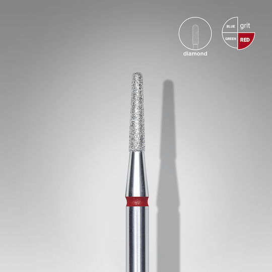Staleks Nail Drill Diamond Cutter Bit with Cone Head Red