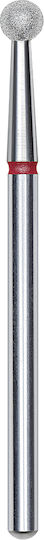 Staleks Nail Drill Diamond Cutter Bit with Ball Head Red