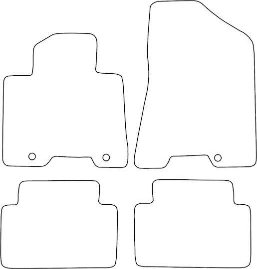 Set Velour Mats Matching Kia Sportage Iv 2015-2018 Black Edging