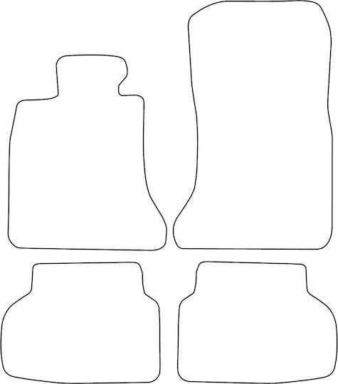 Set Velours Fußmatten Für BMW Serie 7 F01 2008-2015 Mit Blauer Kante