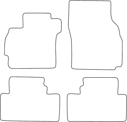 Set Velour Mats Fitting Mazda 5 I 6/2005 9/2010 5-seat Black Edging