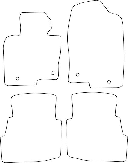 Set Velour Mats Matching Mazda Cx-9 Ii 2015 Blue Edging