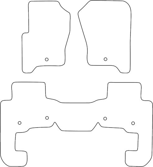 Set Covorașe Auto Din Velur Pentru Land Rover Discovery Iii 2004-2009 5 Locuri Margine Neagră