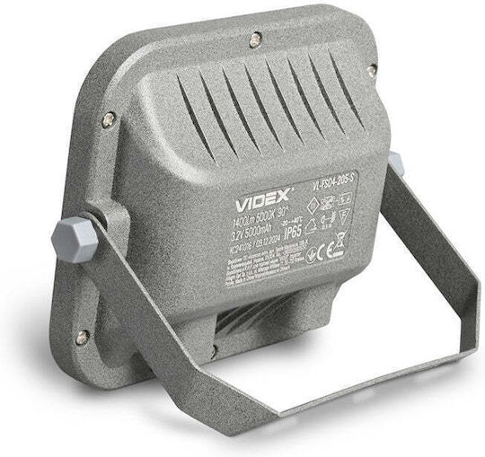 Videx Водоустойчив LED Прожектор 6W Студено Бяло 5000K с Motion Sensor IP65