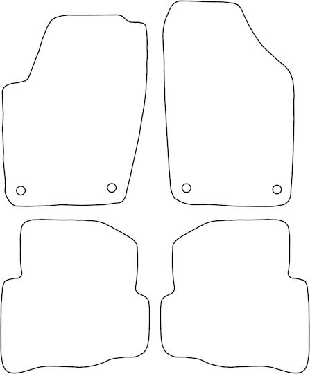 Set Covor Velur Potrivit Pentru Scaun Cordoba Ii 2002-2009 Margine Roșie