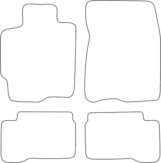 Set Velour Car Mats Fitting Mazda 323 BA 1994-1998 Black Edging