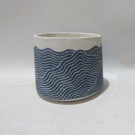 Plant Pot Concrete Blue Plant Pot Concrete Blue
