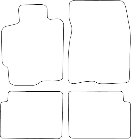 Velour Carpet Set Fitting Mazda 323 Bj 1998-2003 Black Edging