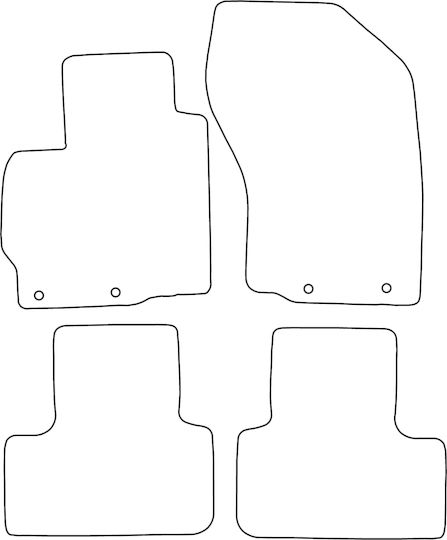 Set Velour Car Mats Matching Mitsubishi Asx 2010-2022 Red Raised Sides