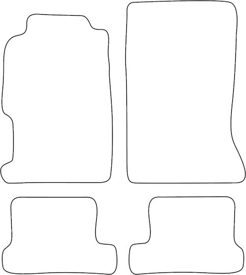 Set Velour Mats Matching Honda Prelude V 1996-2001 Blue Edging