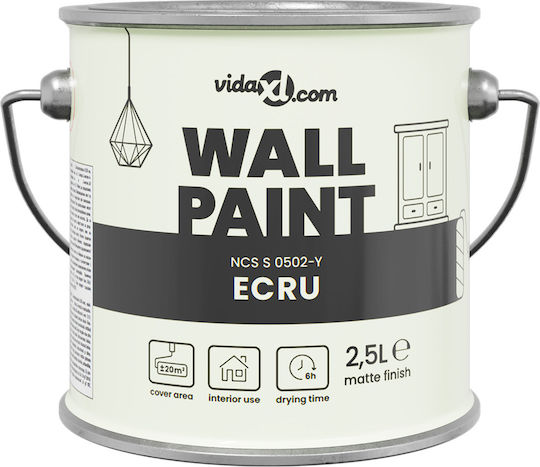 vidaXL Plastic Vopsea Ecru 2.5lt
