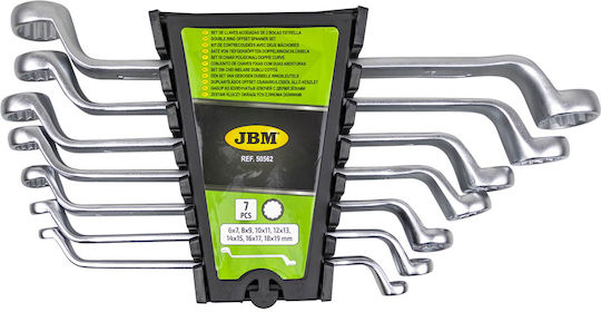 Set 7 Ring Wrenches Angle Jbm