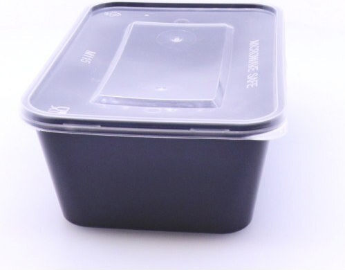 Plastika THrakis Disposable Plastic Tableware for Hot / Microwave Safe 750ml Black 50pcs