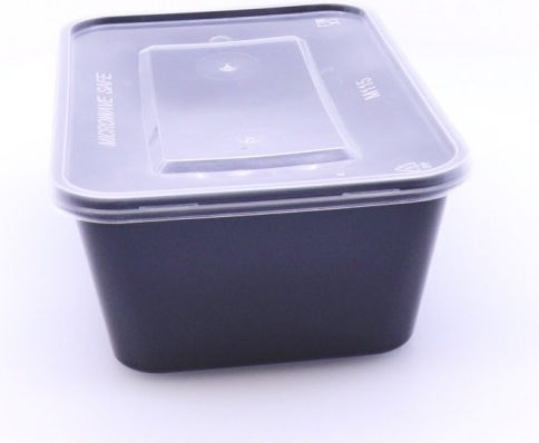 Plastika THrakis Disposable Plastic Tableware for Hot / Microwave Safe 750ml Black 50pcs