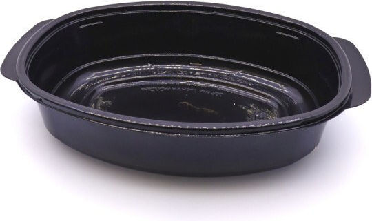 Macpac Disposable Plastic PET Tableware for Hot / Microwave Safe 900ml Black 50pcs