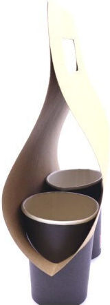 Set of 100 Coffee Cup Holders 2 Positions