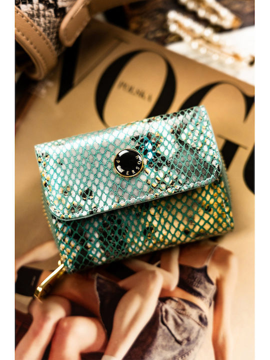 Small Leather Women's Wallet with RFID Gold