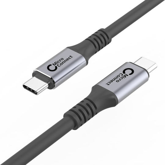 Microconnect USB 4 Video Cable USB-C male - USB-C 100W Μαύρο 0.25m USB4CC025