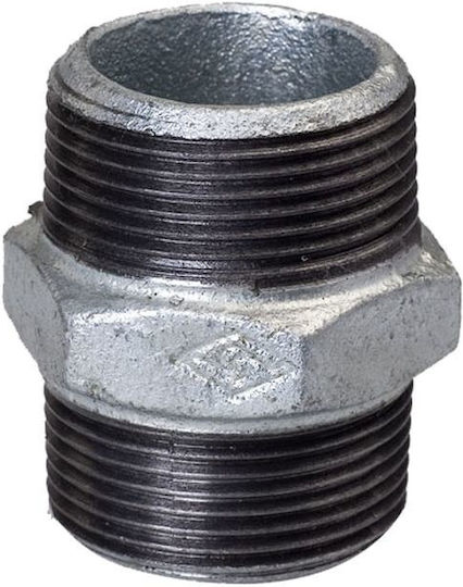Durch-gewindete Nippel 5/4" Verzinkt N8 Nr 38 Nr 280