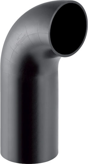 Pehd Elbow 125/90 Extended End Black Color Hdpe Sewer