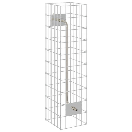 vidaXL Gabin Box pentru Împrejmuire Grădină din Oțel 100x25x25buc 1buc Silver