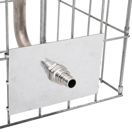 vidaXL Gabin Box pentru Împrejmuire Grădină din Oțel 100x25x25buc 1buc Silver