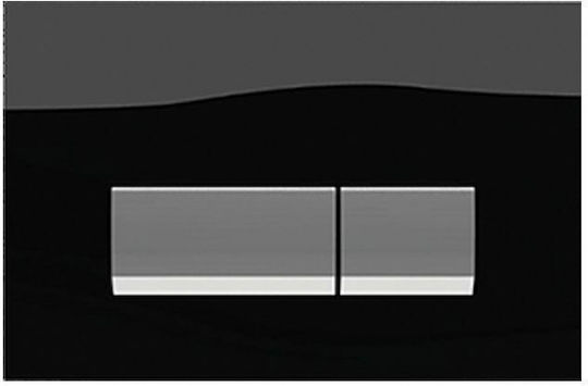 Wisa Easy-Touch Flush Plate for Dual Flush Toilet Inox Black Crystal