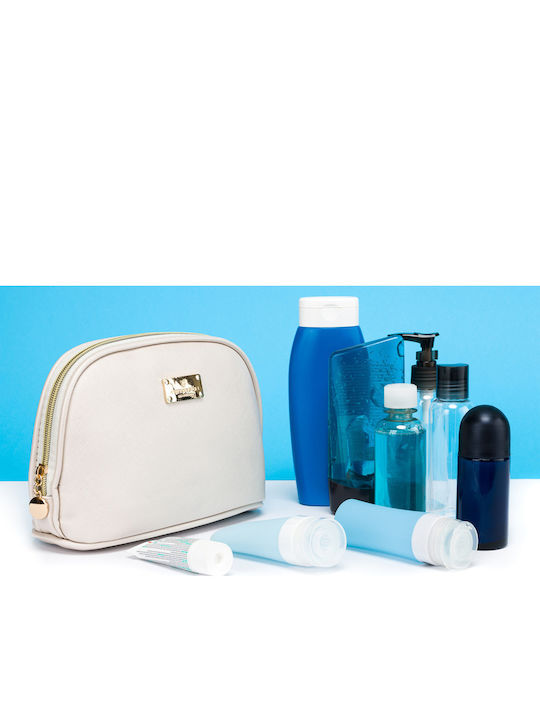 Kleine Reise-Make-up-Tasche In Cremefarbe Peterson