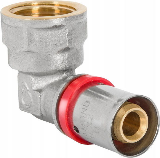 Diamond Γωνιακή σύνδεση σωλήνα Messing 16mm rimex_5907547667756