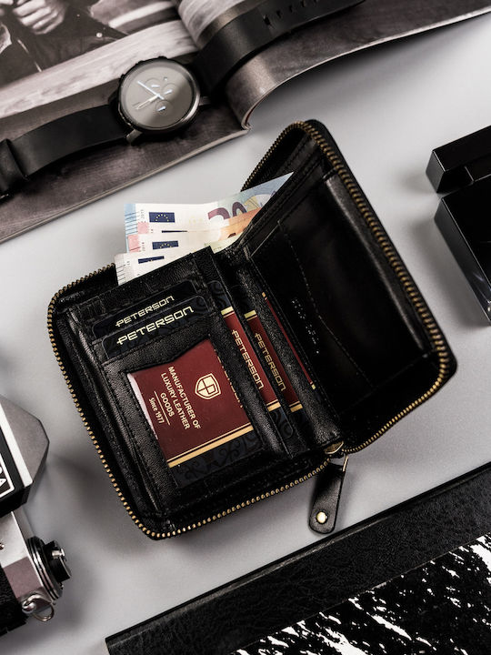 Кожен Мъжки Портфейл с RFID Бежов