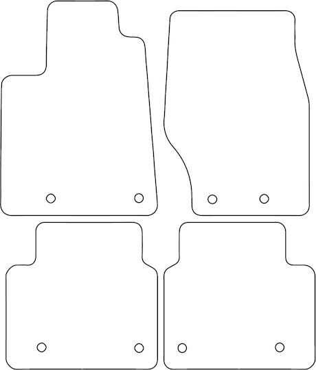 Set Covorașe Velur Potrivire Jeep Grand Cherokee V 2021 Margine Roșie