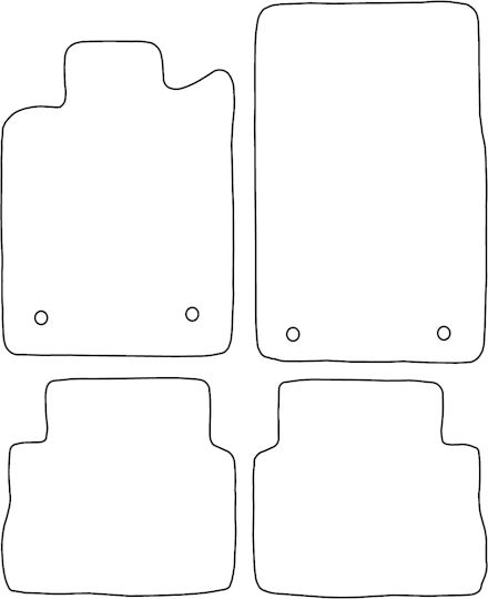 Set Velour Mats Matching Opel Vectra Iii C 2002-2008 Black Edging