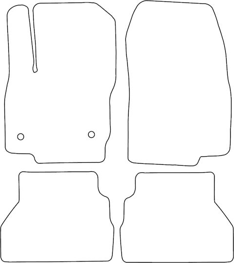Velours Fußmatten Ford B-Max 2012-2017 Rote Kante