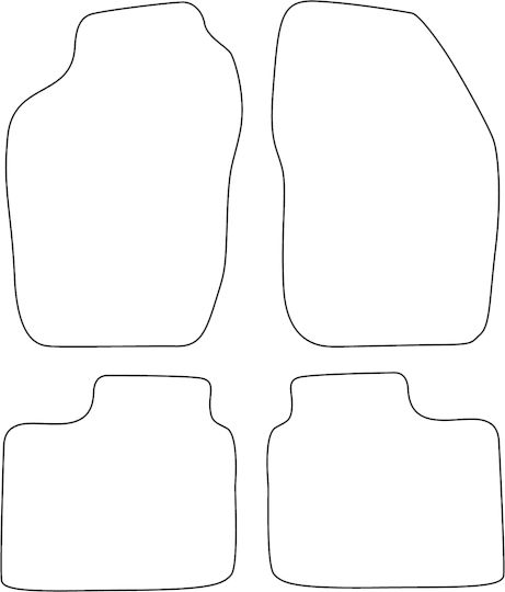 Set Covorașe Auto Velur Pentru Fiat Marea 1996-2003 Margine Roșie