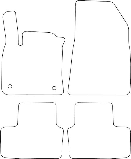 Set Covorașe Velur Potrivite Renault Captur Ii 2019 Cu Margine Neagră