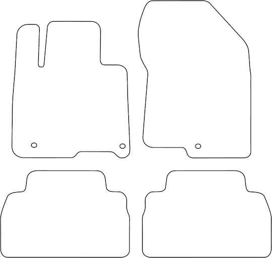 Set Covorașe Velur Potrivire Hyundai Santa Fe Iv 2018 5 Locuri Margine Neagră