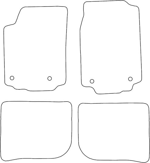 Set Velour Mats Fitting Audi 100 C4 1990-1997 Red Edging
