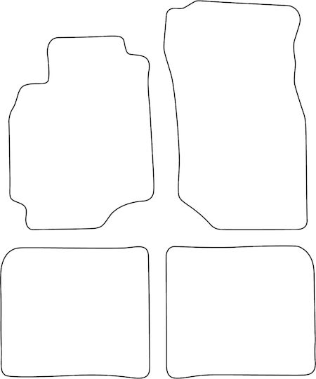 Moltico Σετ Μπροστινά και Πίσω Πατάκια Universal 4τμχ Mitsubishi Lancer 2003-2007 Μαύρα