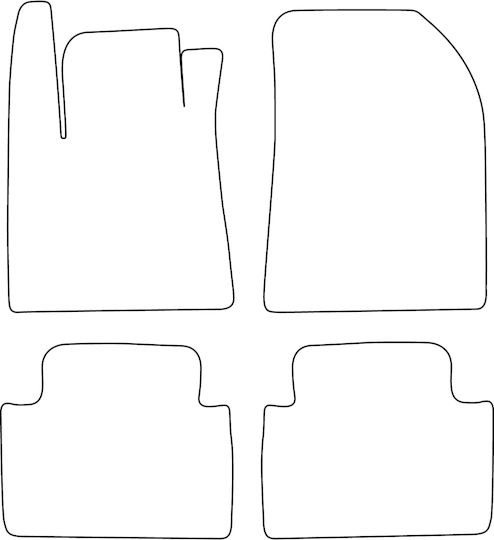 Set Covorașe Velur Pentru Renault Vel Satis 2002-2009 Margine Neagră