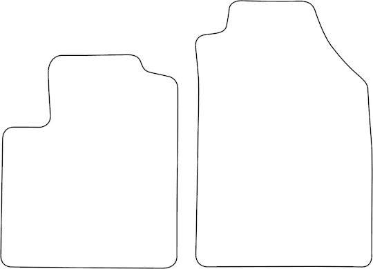 Set Covorașe Velur Potrivire Ford Transit Connect 2 Locuri 2003-2013 Margine Neagră