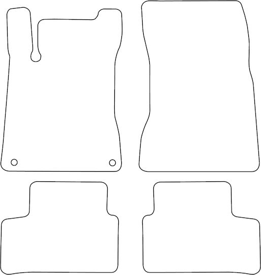 Set Velour Car Mats Fitting Mercedes B Class W247 2018 Black Edging