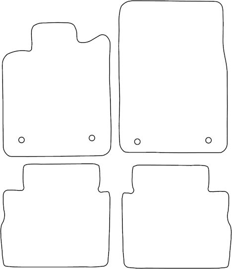 Set Velour Car Mats Matching Opel Signum 2003-2008 Black Edging