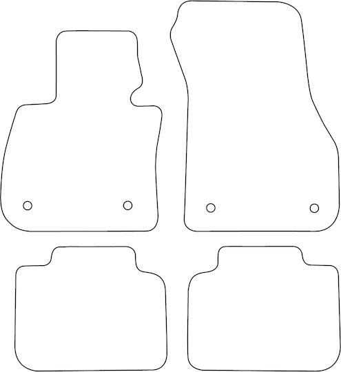 Set Velour Car Mats Fitting Bmw X2 F39 2017 Black Edging