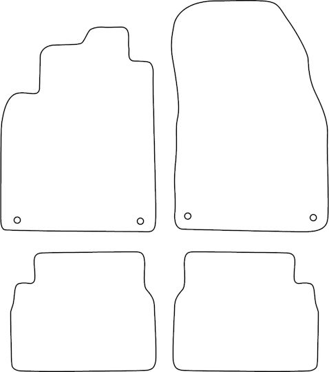 Set Velour Mats Matching Saab 9-3 Ii 2002-2011 Black Edging