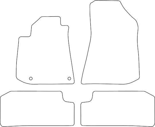 Set Velour Car Mats Matching Kia Niro EV II 2022 Blue Edging