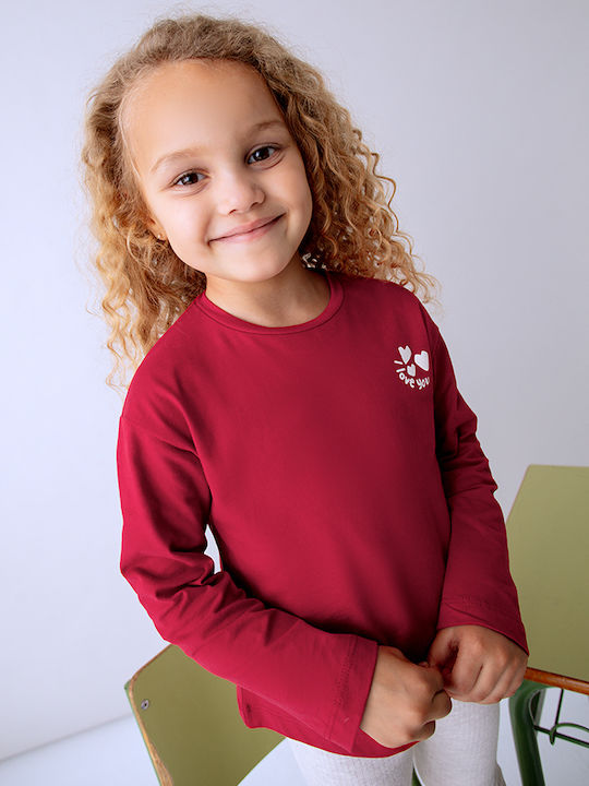 Kids Long-Sleeved Red Blouse
