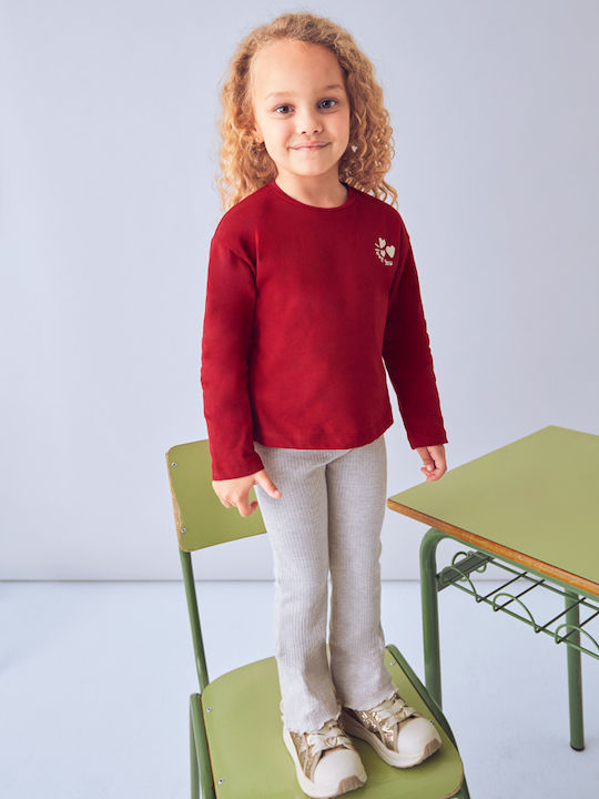 Kids Long-Sleeved Red Blouse