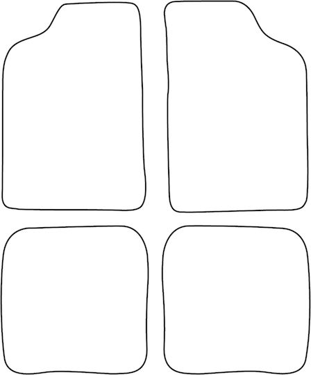 Set Velour Mats Matching Citroen Saxo 1998-2003 Red Edging